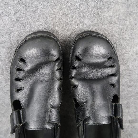 Propet Shoes Womens 6 Sandal Leather Comfort Clog Black Adjustable Strap Retro - Picture 7 of 13